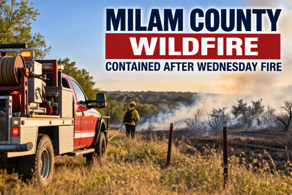 Milam County Wildfire Contained After Wednesday Fire