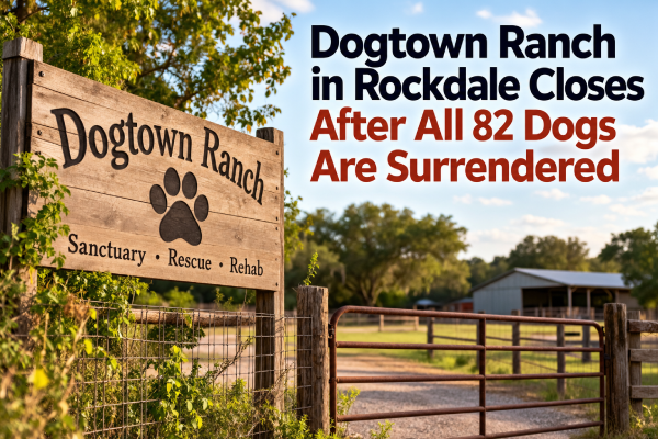 Dogtown Ranch in Rockdale Closes After All 82 Dogs Are Surrendered